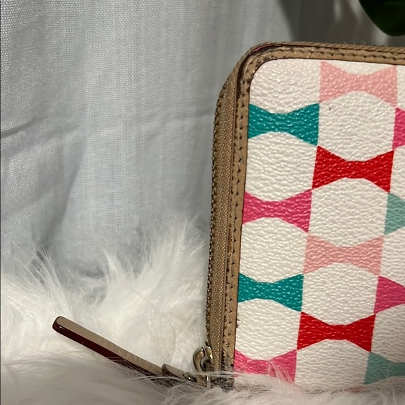 Kate Spade Red and Pink Wallet with Bow Design - Picture 4 of 9